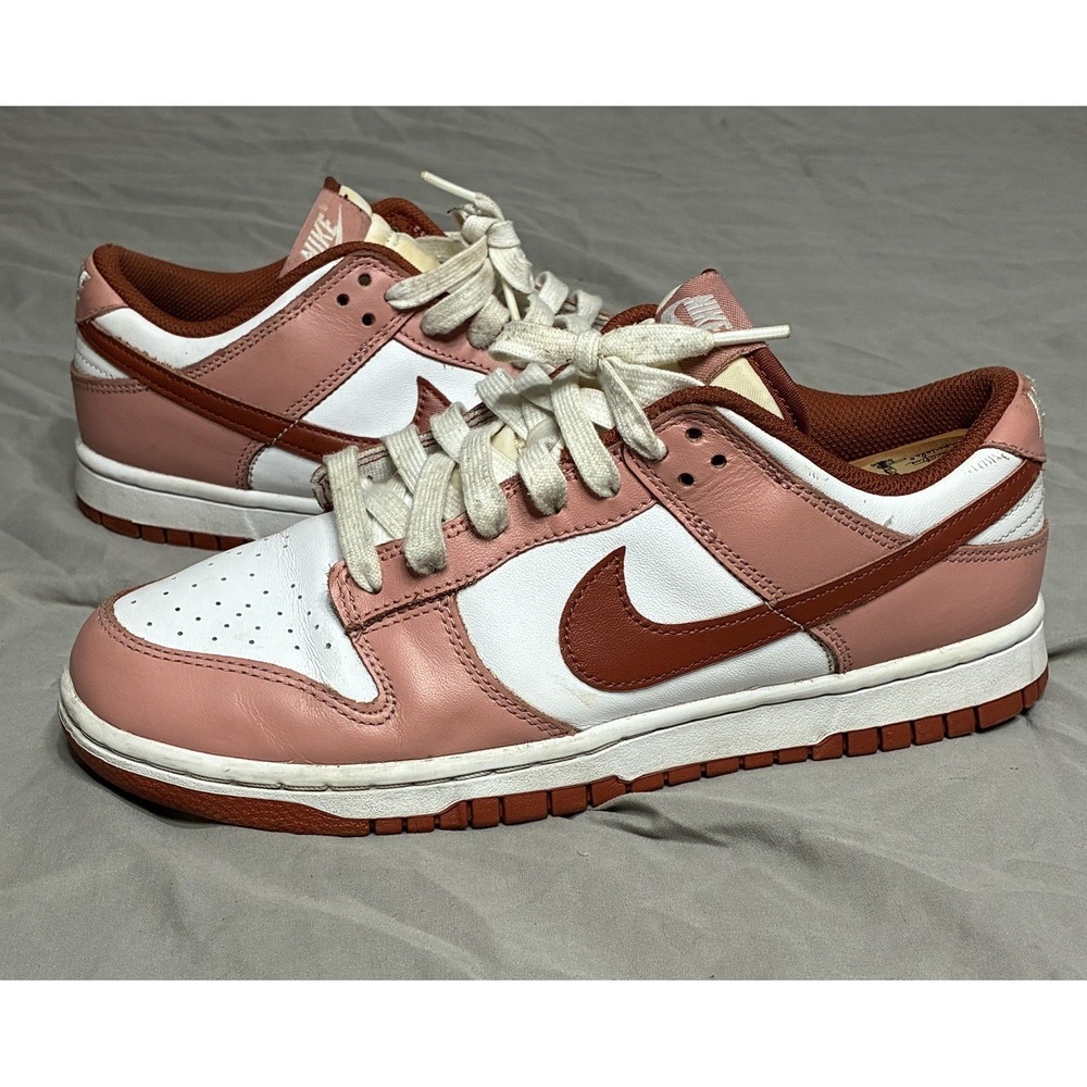Nike Dunk Low Womens 10 Red Stardust Fat Laces Sneakers FQ8876-618